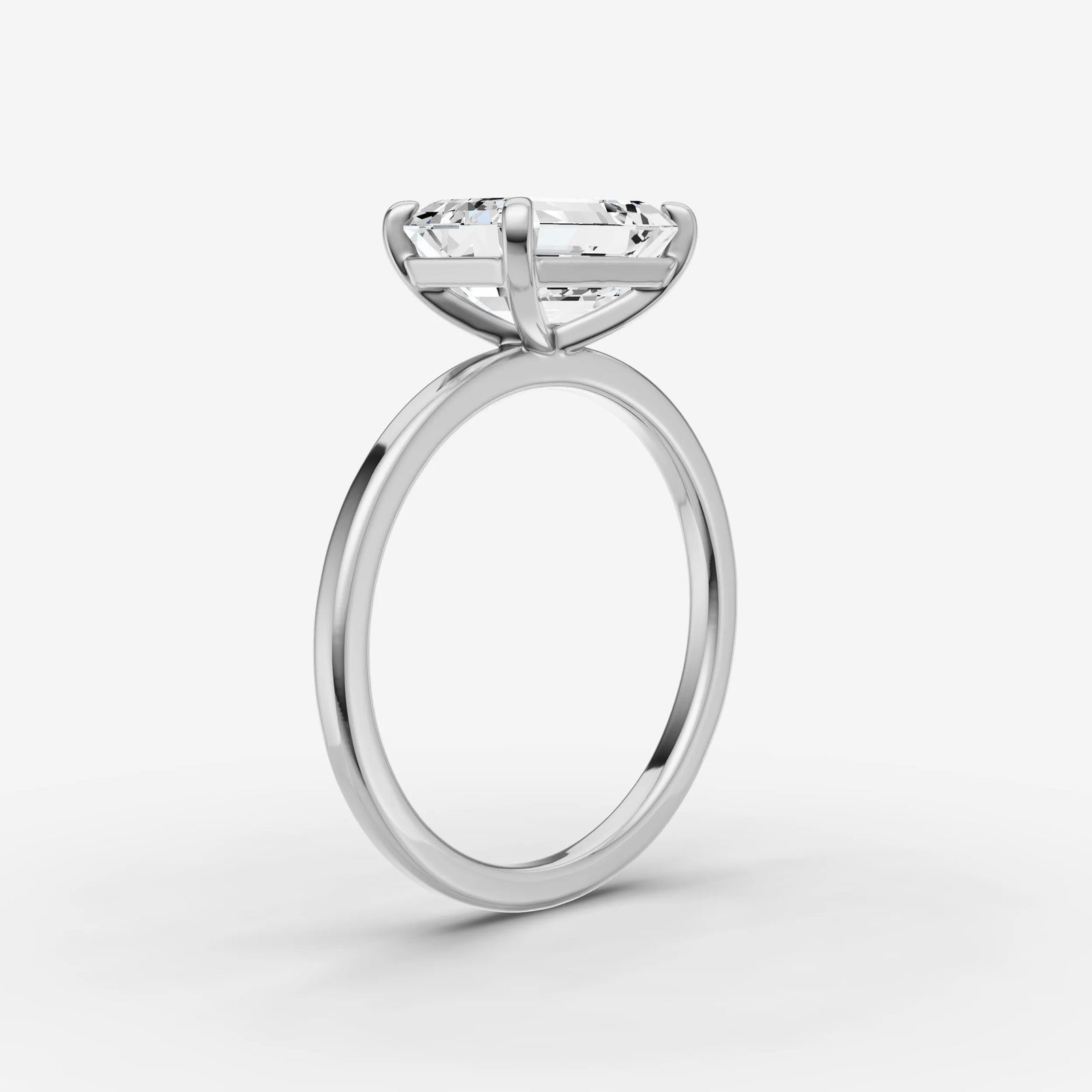 Horizon emerald diamond setting in gold, view 16