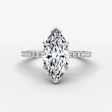 Etoile marquise diamond setting in gold, view 13