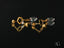 Gold earrings with clear gemstone pendants from Whispering Butterflies 18K Gold Crystal Drop Earrings