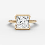 Demi princess diamond setting in gold, view 19