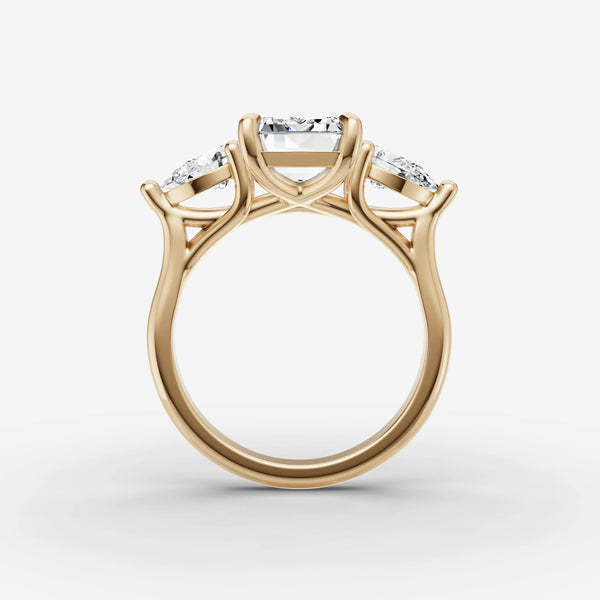 Trinite Emerald ring setting, view 2