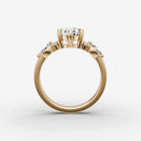 Fleur Oval ring setting, view 2