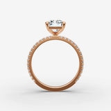 Etoile radiant diamond setting in gold, view 8
