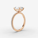 Etoile radiant diamond setting in gold, view 10