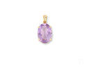 Amethyst Glow Pendant in 18k solid gold oval-cut design