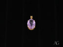 Amethyst Glow Pendant: Oval-Cut Amethyst in 18k Solid Gold