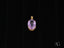 Amethyst Glow Pendant in 18k solid gold art gold jewelry setting featuring an oval-cut amethyst