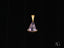 Amethyst Trillion Pendant in 18K Solid Gold, Elegant Art Gold Jewelry