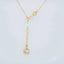Gold chain necklace with extender and faceted gemstone, part of Art Gold Jewelry 18k Charms Anklet collection in the Greater Boston Area