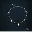 Silver chain anklet with sparkling clear stones and cross charms from Art Gold Jewelry 18k Charms Anklet in the Greater Boston Area