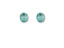 Azure Embrace earrings featuring oval blue topaz stud earrings with gold settings