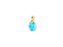 Azure Gleam blue topaz pendant in 18k gold with oval gemstone