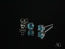 Azure Glow 18k white gold blue topaz stud earrings