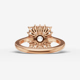 Aurore asscher diamond setting in gold, view 12