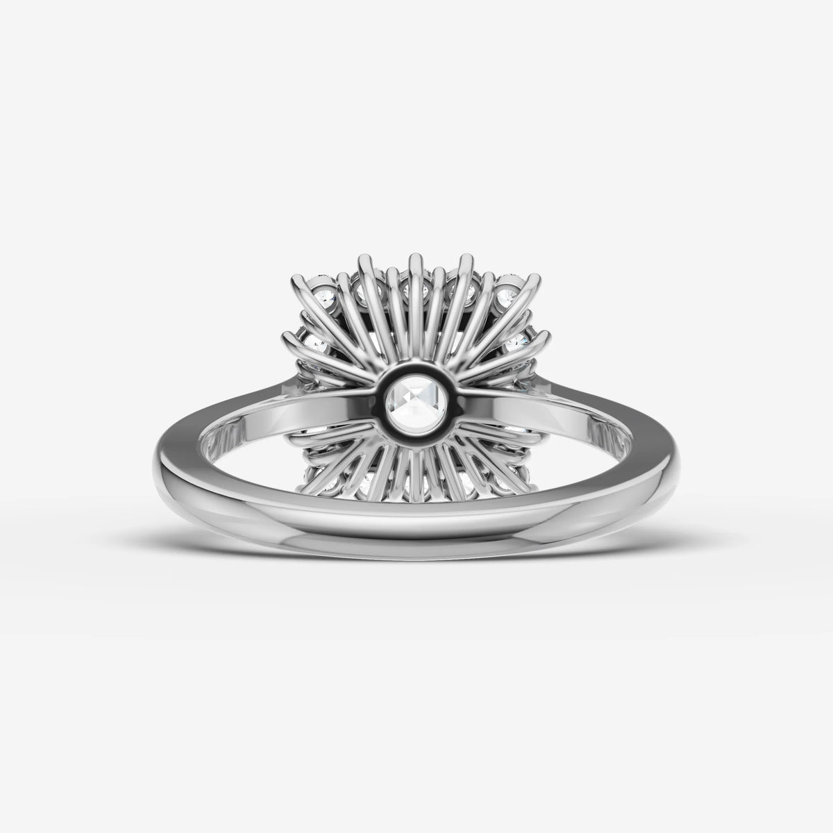 Aurore asscher diamond setting in gold, view 18