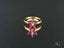Gold ruby flower ring featuring marquise-cut rubies and diamond centers in Blooming Elegance style