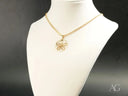 18K solid gold Blooming Grace Flower pendant necklace