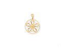 Blooming Grace flower pendant in 18k solid gold with open-work design