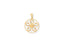 Blooming Grace Flower Pendant in 18k Solid Gold with Decorative Open-Work Flower Design