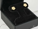 Blossom Sparkle gold CZ flower earrings in solid 18K gold, velvet box