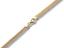 Elegant 18K gold chain necklace with flat curb design and lobster clasp for art gold jewelry
