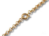 Bold 18K solid gold rolo chain with spring-ring clasp