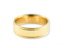 Braided eternity gold wedding band with comfort fit edges