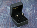 Butterfly Grace 18K gold CZ butterfly stud earrings in black box