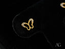 Gold CZ Butterfly Stud Earrings - Butterfly Grace 18K Design