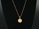 Gold-toned Celestia initial disc personalized pendant necklace
