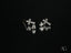 Celestial Cross 18K white gold CZ earrings with embedded clear stones in art gold jewelry