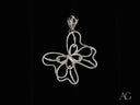 Celestial Flutter 18k white gold butterfly pendant with clear stones
