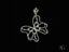 Silver butterfly pendant with clear stones in 18k white gold from Celestial Flutter Jewelry