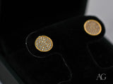 Celestial Glow 18k gold round pavé-set cubic zirconia stud earrings
