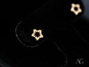 Dazzling 18k yellow gold star earrings with sparkling CZ diamonds
