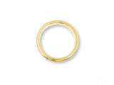 Two-tone gold wedding band, top-down view showing circular interior