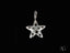Shiny silver-colored star pendant with cut-out star shapes from Celestial Radiance art gold jewelry collection in 18k white gold