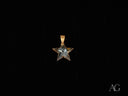 Gold-plated Celestial Smoke crystal star pendant in art gold jewelry