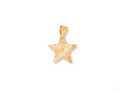 Celestial smoke crystal star pendant in art gold jewelry