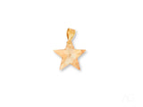 Celestial smoke crystal star pendant in art gold jewelry