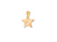 Celestial Smoke Crystal Star Pendant with gold bail, elegant art gold jewelry piece