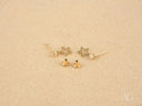 Celestial Spark: Certified 18k solid gold star drop earrings with gems
