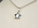 18k white gold celestial star pendant necklace in art gold jewelry