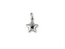 18k white gold celestial star pendant with silver five-point charm