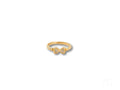 Charming 18k yellow gold bow cz ring for every occasion