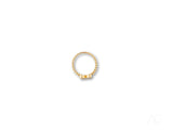 Charming 18k yellow gold bow CZ dainty ring features small flat bow design