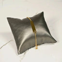 18k yellow gold ID bracelet for boys with rectangular nameplate and key charm