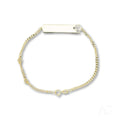 Charming boy's id bracelet in 18k yellow gold