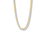 Classic 18K gold chain necklace in simple art gold jewelry design