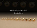 Set of 18k gold ball stud earrings in various sizes for timeless luxury
